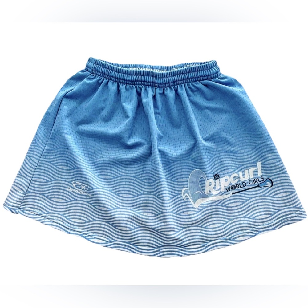 Rip Curl World Girls Skirt Women’s S Blue Wave Print Athletic Sport Lacrossewear